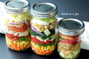 Mason Bottle Salad recipe