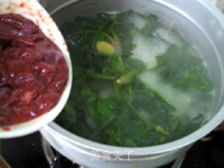 Spinach and Pork Liver Soup recipe