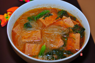 Spinach Vermicelli Soup recipe