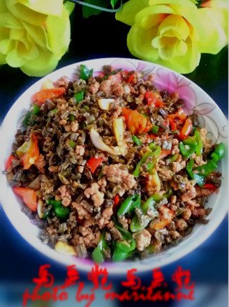 Stir-fried Pork with Dried Capers recipe