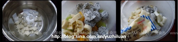 Crispy Tube Fruit Salad recipe