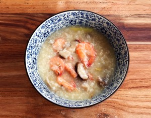 Frog and Shrimp Congee recipe