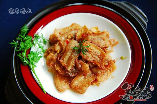 Pan-fried Pork Belly with Shrimp Paste recipe