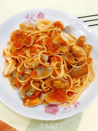 Seafood Tomato Pasta recipe