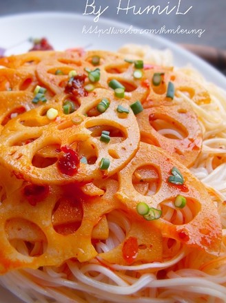 Lotus Root Noodles with Spicy Sauce recipe