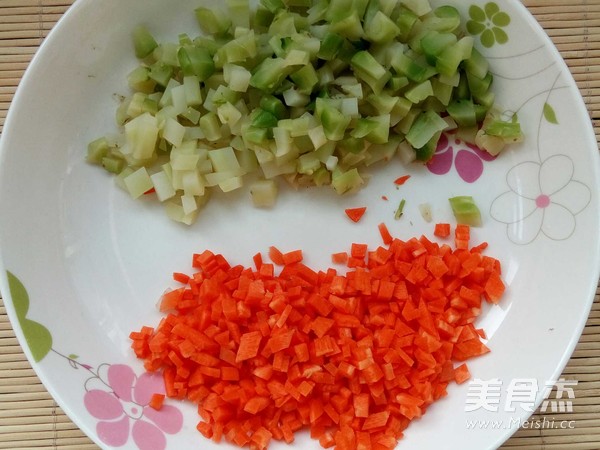 Fried Rice with Chicken and Mustard Broccoli Root recipe