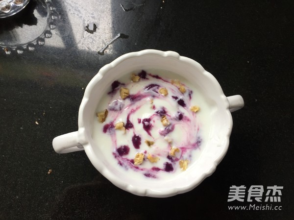 Purple Sweet Potato Walnut Yogurt recipe