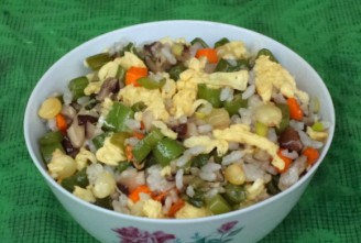 Fried Rice with Beans recipe
