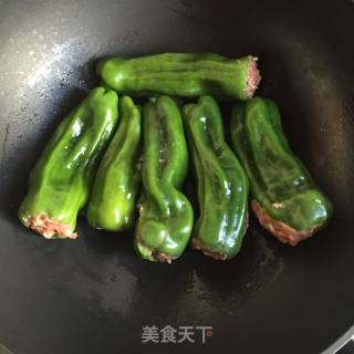 #trust之美#stuffed Meat with Tiger Skin and Green Pepper recipe