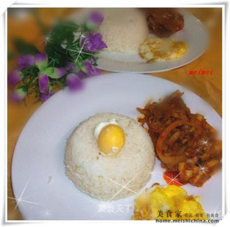 Delicious Introduction @@大马美食~~ Nasi Lemak with Cuttlefish Sambal