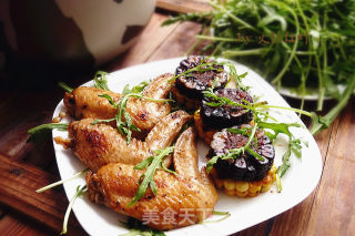 Braised Chicken Wings with Black Pepper and Corn recipe