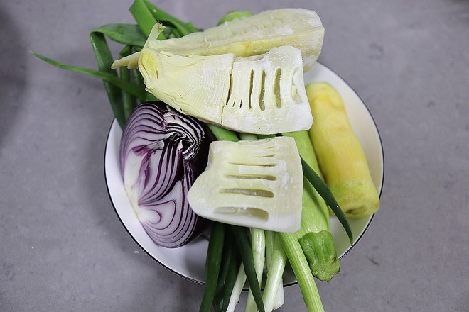 Seafood Spring Bamboo Shoots Rice Bowl recipe