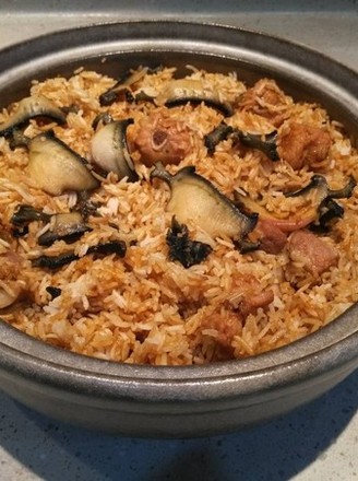 Braised Pork and Peptide Rice Claypot Rice with Black Golden Abalone recipe