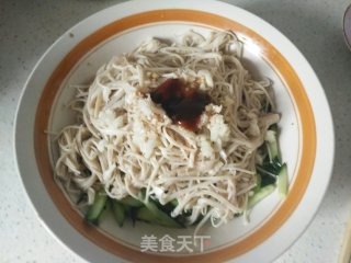 Cucumber and Enoki Mushroom recipe