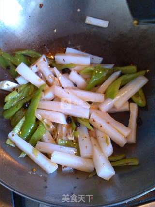 Stir-fried Pea Flour with Tempeh recipe