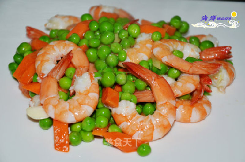 Fried Shrimp with Peas recipe