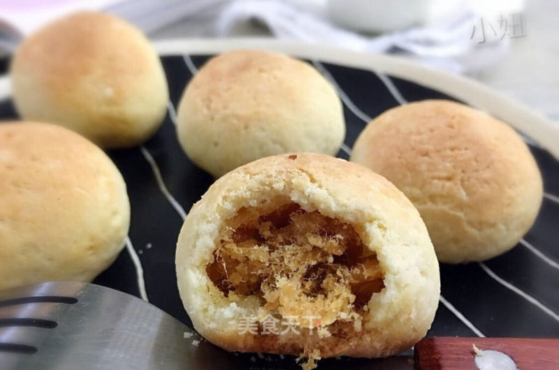 Pork Floss Mochi Bun recipe