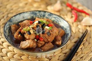 Steamed Pork Ribs with Black Beans and Peppers recipe