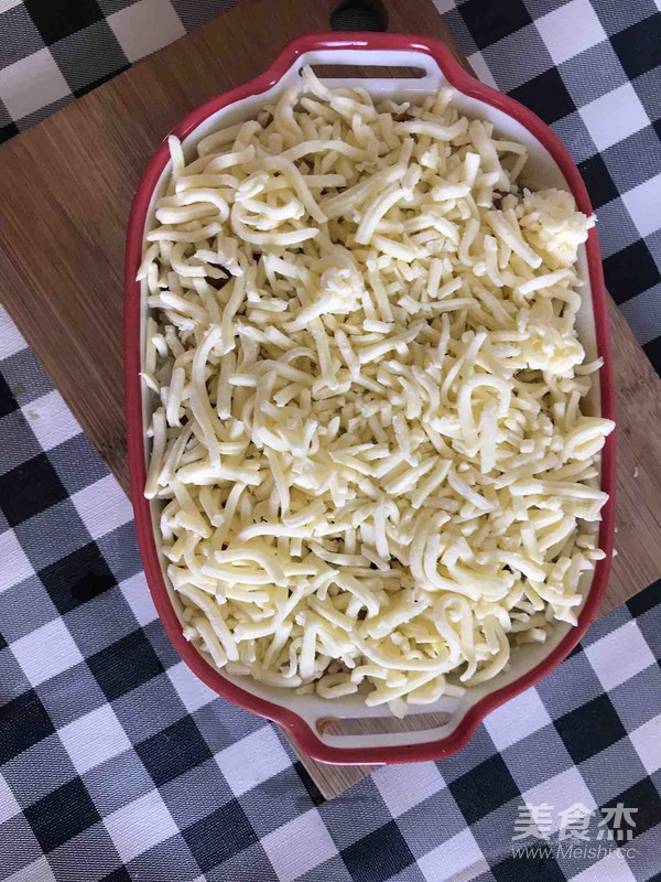 Baked Rice with Cheese and Sausage recipe