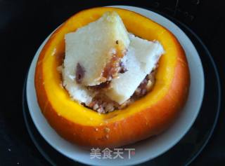 Pumpkin Steamed Eight Treasure Rice recipe