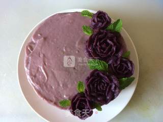 #aca烤明星大赛#purple Potato Salad Cake recipe