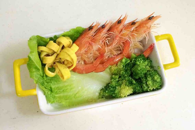 Shrimp and Vegetable Rice Ball Bento recipe