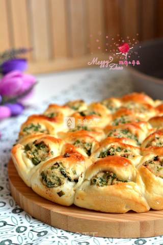 #aca烤明星大赛# Scallion Cheese Pork Floss Bread recipe