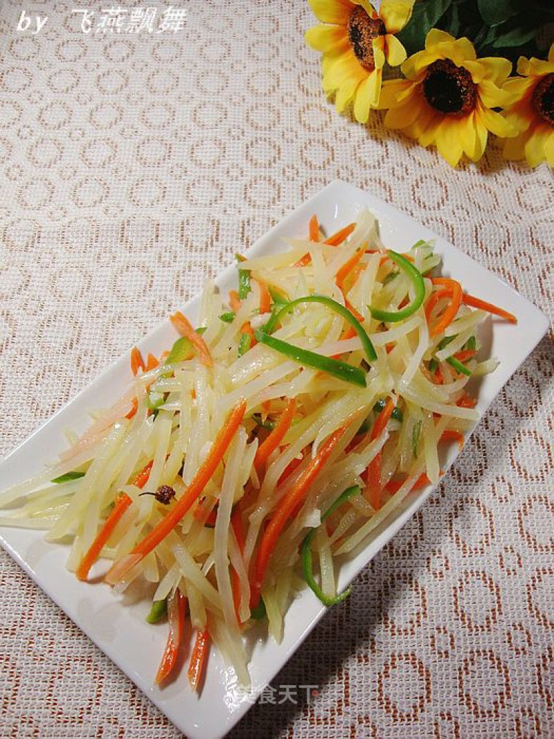 Refreshing Small Cold Dish------【sliced Potato with Cold Salad】 recipe