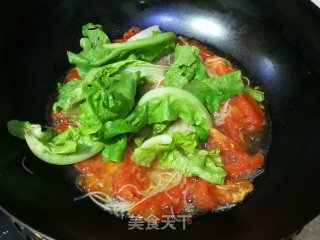 Tomato Lettuce Soup Noodle Soup recipe