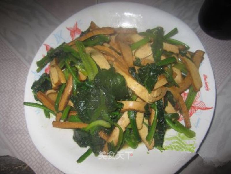 Stir-fried Tofu with Spinach recipe