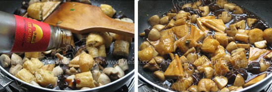 Double Mushroom Double Vegetarian in Oyster Sauce recipe