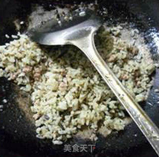 Fried Rice with Olive Vegetable Minced Pork recipe