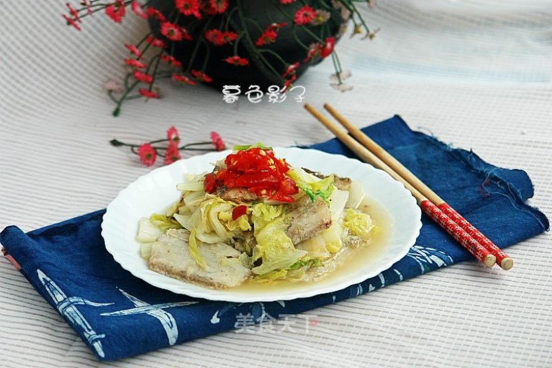 Stewed Sea Fish with Cabbage recipe