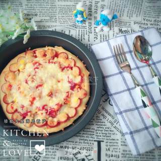 Thin Bottom Pizza with Bacon and Ham recipe