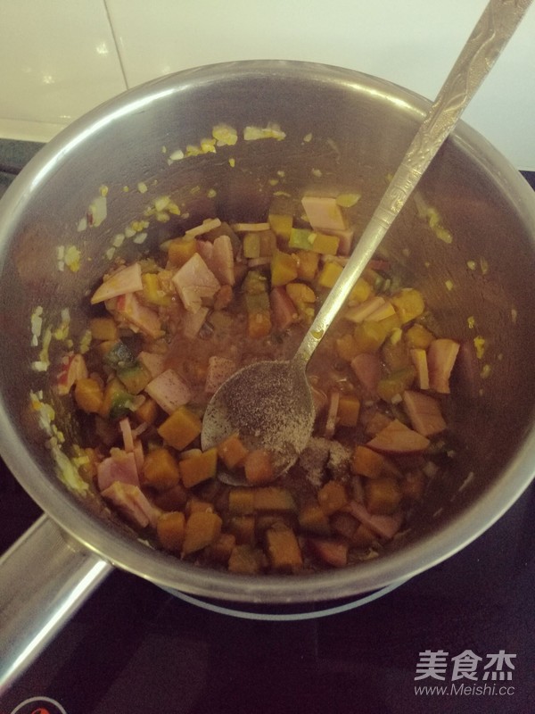Pasta with Pumpkin and Ham recipe