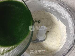#aca烤明星大赛# Spinach Biscuit Ring (very Suitable for Baby's Teething Biscuits) recipe
