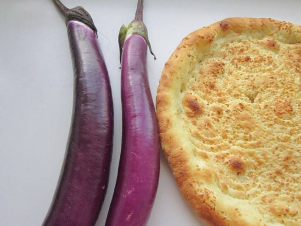 Fried Eggplant with Naan recipe