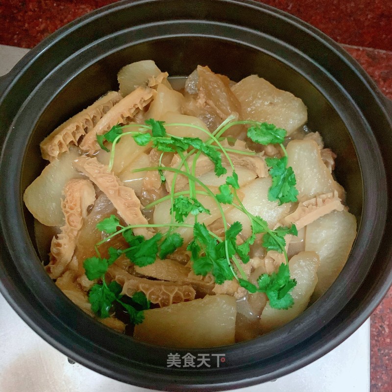 Braised Beef Tripe and Tendon with White Radish