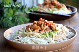 Cold Noodles with Spicy Chicken recipe