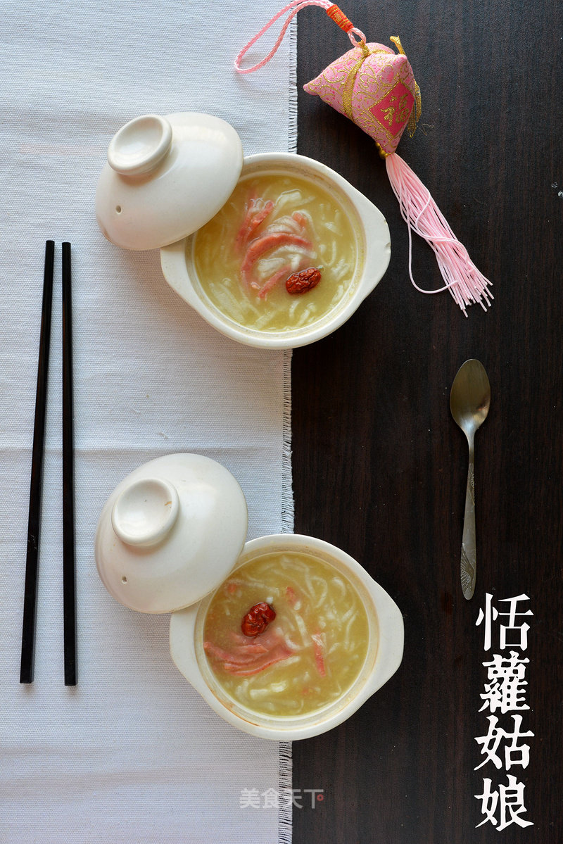 [homel 18 is As Delicious As A Feast] Golden Soup Ham and Vegetarian Bird's Nest recipe