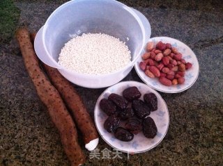 Peanuts, Candied Dates and Yam Congee recipe