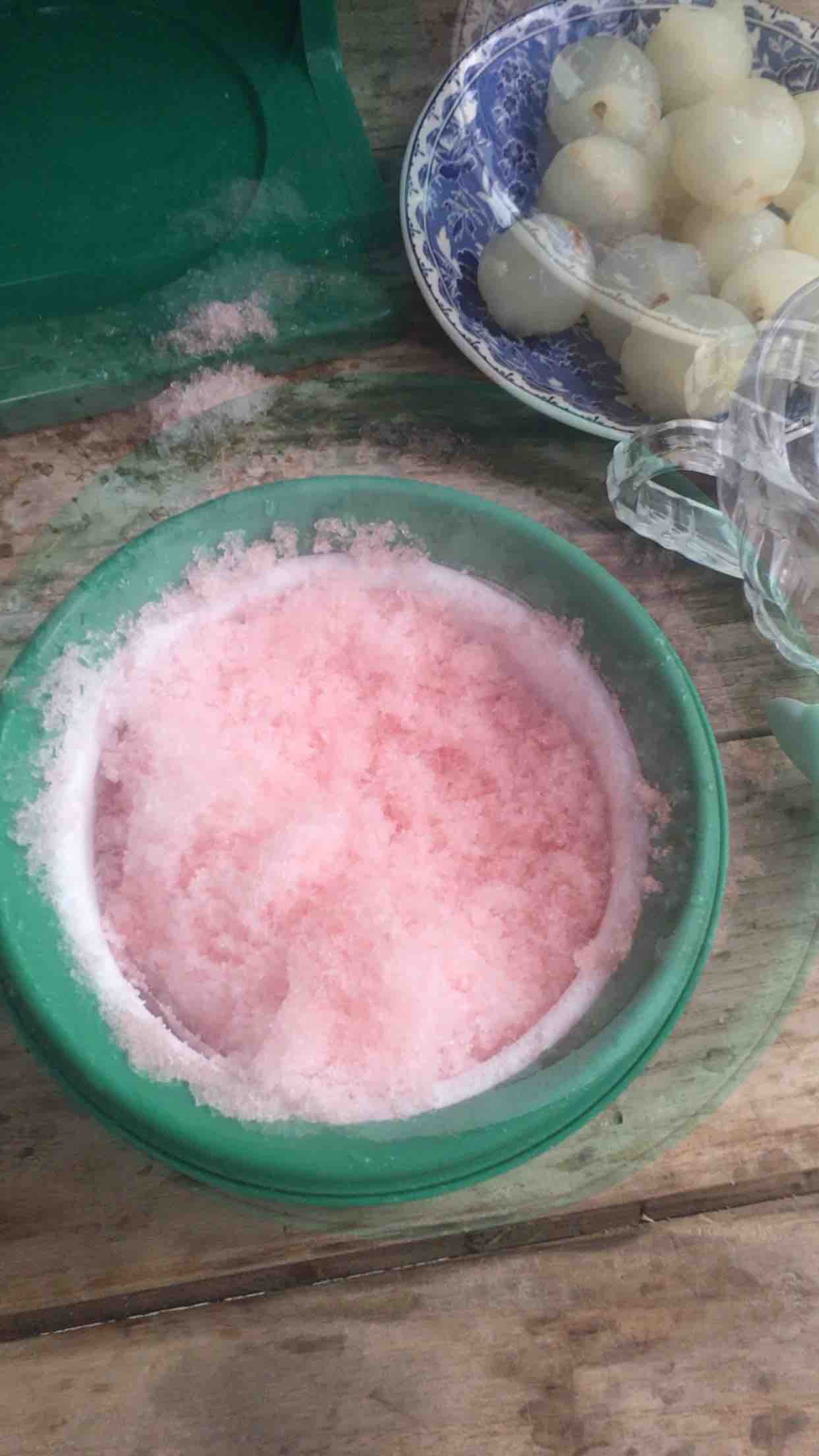 Yogurt Lychee Watermelon Ice recipe