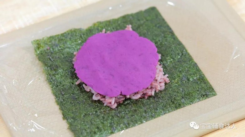 Purple Rice Pork Floss Rice Ball Baby Food Supplement Recipe recipe