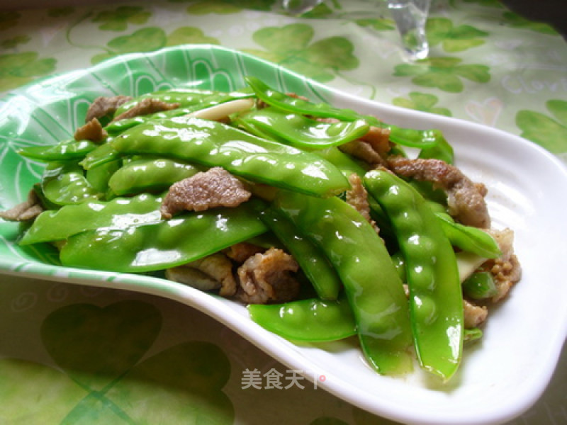 Fried Shredded Pork with Snow Peas recipe
