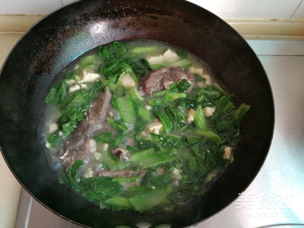 Pork Choy Frozen Tofu Pork Rib Soup recipe