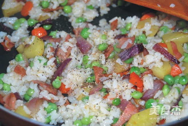 Potato Fancy Fried Rice recipe