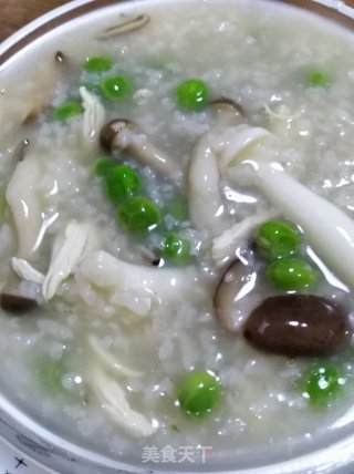 Chicken and Green Bean Mushroom Congee recipe