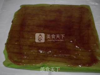 #aca烤明星大赛#spinach Cake Roll recipe