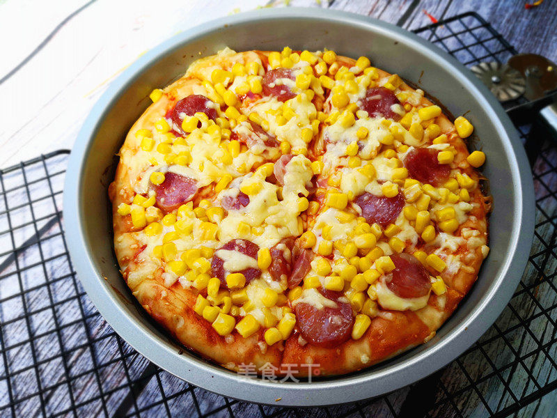 Sausage Corn Pizza recipe