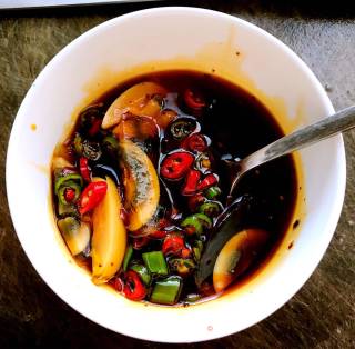 Preserved Egg Hot Mix Fish recipe